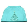 thumbnail image 1 of Christmas Tree Rhinestone Shirt Aqua XXL - 18, 1 of 1