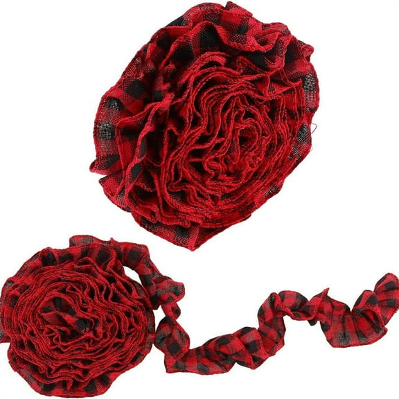 Christmas Tree Ribbon Decorations,Bexikou 27 FT Rustic Craft Ribbon Christmas Garland for Christmas Home Wreath Staircase Tree Decor