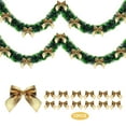 thumbnail image 1 of Christmas Tree Ribbon Garland 6.5FT with 12 Bow Garland for Wedding Birthday Party Windows Staircase Decor Supplies Xmas Tree Ornaments Hanging Ornament for Mantle Front Door, 1 of 6
