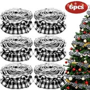 Christmas Tree Ribbon Garland Burlap Ribbon Garland Rustic Farmhouse Country Christmas Tree Decorations Home Decor DIY Crafts 9 Ft 6 Rolls