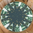 thumbnail image 1 of Christmas Tree Round Fitted Tablecloth Best for 48"-52" Xmas Green Star Table Cloth Elastic Edge Round Water-Resistant Washable Snowflakes Table Cover for Party Picnic Camping Outdoor Indoor Decor, 1 of 4