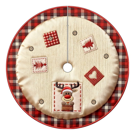Christmas Tree Rug 35 Inch Christmas Tree Skirt Double Layer Large Snowflake Christmas Tree Mat Decor for Winter Holiday Party Indoor Outdoor Christmas Decorations
