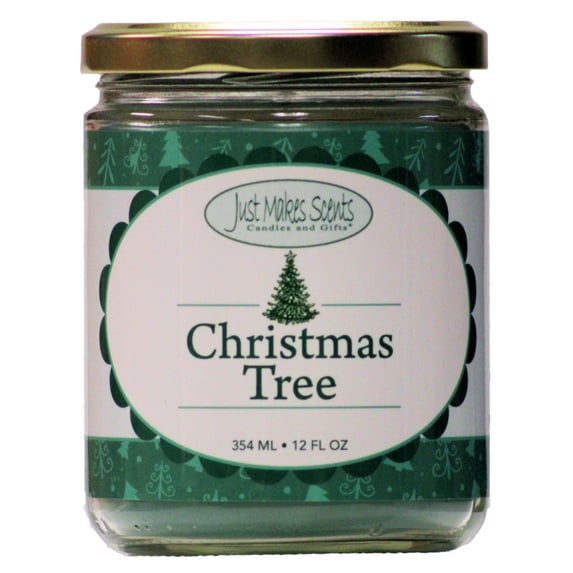 Christmas Tree Salsa Jar Candle -Just Makes Scents Candles and Gifts