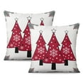 thumbnail image 1 of Christmas Tree Santa Claus Farmhouse Throw Pillow Covers Modern Throw Pillow Case 2 Pieces Christmas Throw Cushion Case for Room Home Patio Bedroom Livingroom, 1 of 7