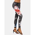 thumbnail image 1 of Christmas Tree Santa Claus Snowflake Skinny Jeggings, 1 of 3