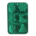 thumbnail image 1 of Christmas Tree, Santa Claus, Snowman Silicone Molds, Baking Pan for Mini Cakes, Soaps, Chocolates, Candles, Jelly, Non-Stick, Dishwasher Safe, 1 of 5