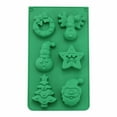 Christmas Tree Santa Snowman Silicone Silicone Baking Set For Christmas
