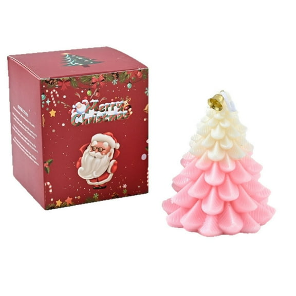 Christmas Tree Scented Candle – 3.54in Festive Aromatherapy Wax Candle for Holiday Decor, Handcrafted Tree-Shaped Gift for Home, Birthday, Christmas & Relaxation