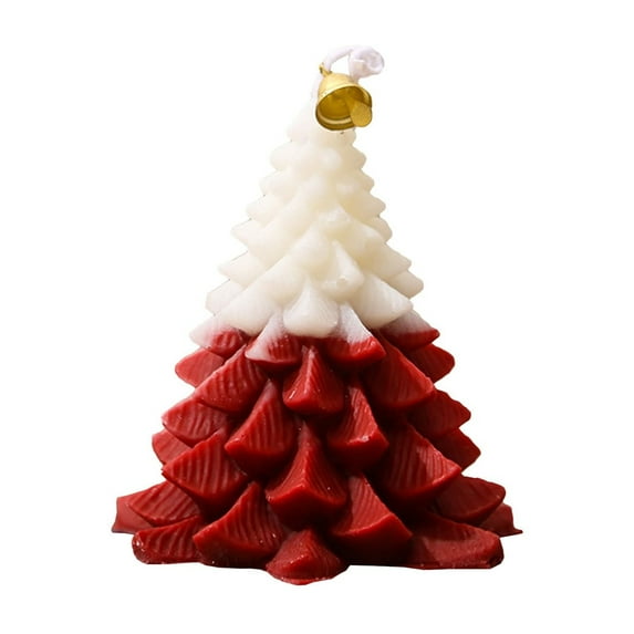 Christmas Tree Scented Candle, Christmas Aroma Candle, Long Lasting Festive Candle Decoration Gift Set, Paraffin Wax, 9x8x8cm, Multi-Color, Unique Christmas Tree Shape, Warm Holiday Ambiance