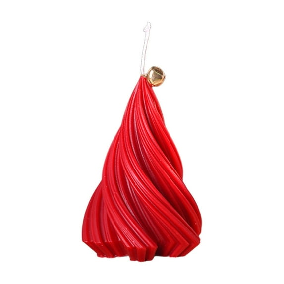 Christmas Tree Scented Candle, Decorative Wax Candle in Tree Shape, Red Green White Holiday Candle Ornament for Home, Christmas Décor, Gift for Housewarming & Parties