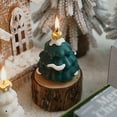 thumbnail image 1 of Christmas Tree Scented Candle Home Decoration, Red and Green Aromatherapy Paraffin Soy Wax Candle, Holiday Ornament Gift for Table, Fireplace, Bedroom, and Christmas Party Decor, 1 of 4