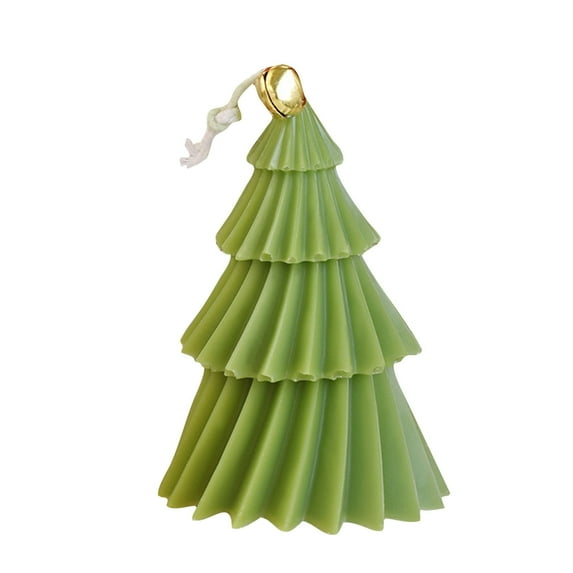 Christmas Tree Scented Candles for Festive Table Decorations, Exquisite Holiday Candle Ornaments and Gifts, Mint Green Color, Size M