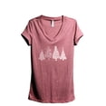 thumbnail image 1 of Christmas Tree Season Women's Fashion Relaxed V-Neck T-Shirt Tee Heather Rouge Small, 1 of 3