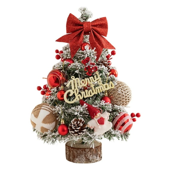 Christmas Tree Set DIY Home Desktop Decoration Small Ornament for Festive Holiday Season