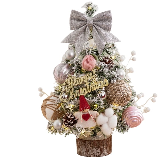Christmas Tree Set DIY Home Desktop Decoration Small Ornament for Festive Holiday Season