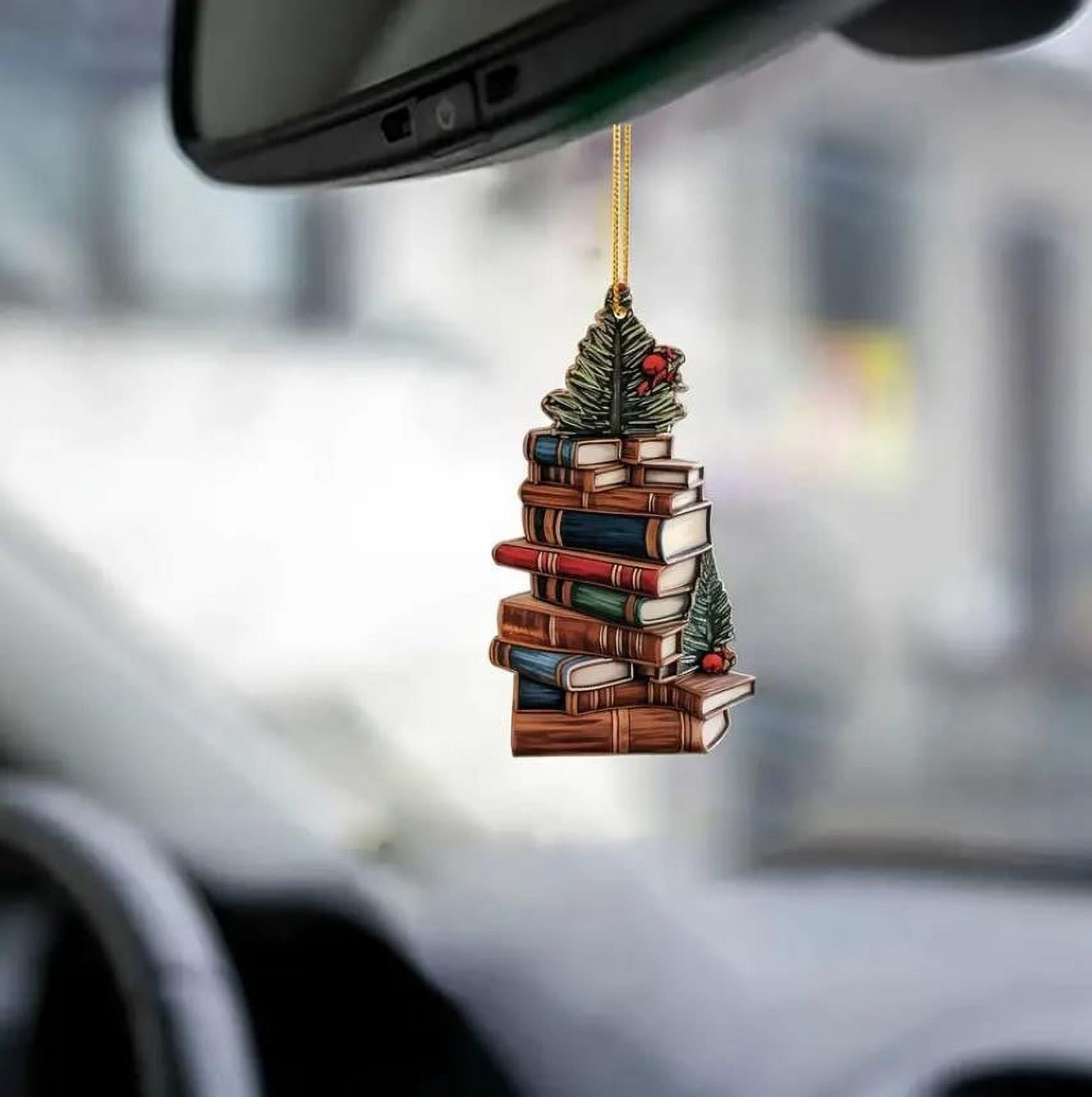 Christmas Tree Shape Bookshelf Pendant, Hanging Bookshelf Pendant