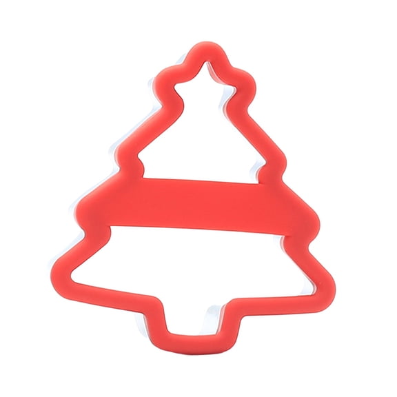 Christmas Tree Shape Cookie Cutter, Steel Blade Silicone Outer, Non-Stick Dough Release, Dishwasher Safe, Family Baking, Parent-Youngster Activity Gift