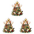 thumbnail image 1 of Christmas Tree Shaped Animal Ornaments, Cute Animal Pendants, Acrylic Flat Xmas Decorations, Winter Home Decor, Tree Hanging Ornaments for Mantel Window Door, Unique Gift for Animal Lovers, 1 of 5