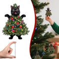 thumbnail image 1 of Christmas Tree Shaped Animal Ornaments, Cute Animal Pendants, Acrylic Flat Xmas Decorations, Winter Home Decor, Tree Hanging Ornaments for Mantel Window Door, Unique Gift for Animal Lovers, 1 of 7