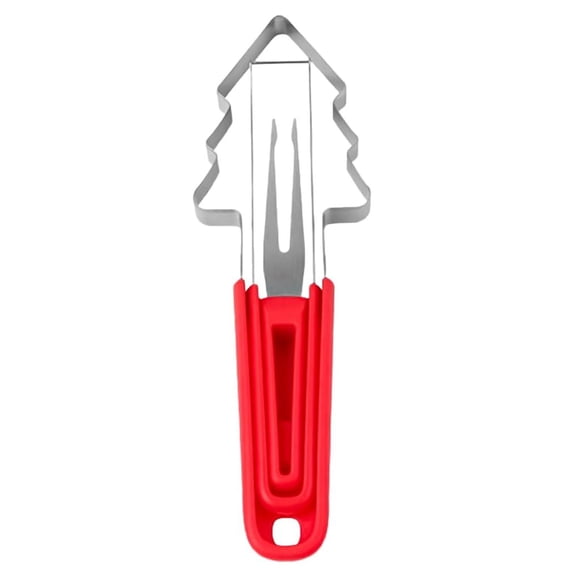 Christmas Tree Shaped Cookie Cutter with Soft Grip Handle, Stainless Steel, Festive Baking Tool for Holiday Treats