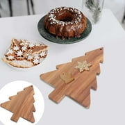 XFHLMJFF Christmas Tree Shaped Decorations Baking Trays Board Wooden Tray Charcuterie Board Cheese Tray Wood Cutting Board Kitchen