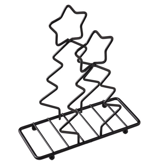 Christmas Tree Shaped Metal Napkin Rack - Gold/Black Iron Napkin Holder for Kitchen, Table, Indoor Outdoor Use