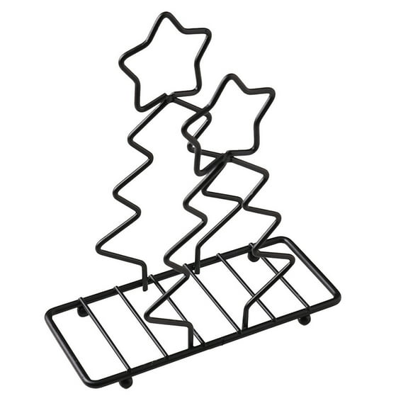 Christmas Tree Shaped Metal Napkin Rack - Gold/Black Iron Napkin Holder for Kitchen, Table, Indoor Outdoor Use