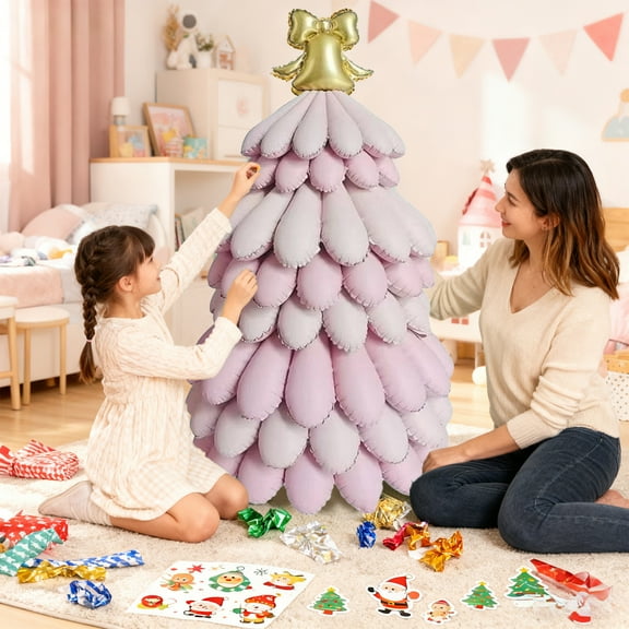 Christmas TreeShaped Party Balloon,Lightweight Shatterproof Structure,Reusable Festival Prop for Indoor Outdoor Xmas Party Photo Backdrop Centerpiece