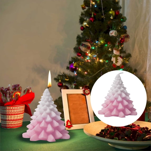 Christmas Tree Shaped Scented Candles, Festive Aroma Wax Candles, Home Bedroom Table Xmas Ornaments, Warm Atmosphere Holiday Decor, Ideal Christmas Surprise Gifts, White Tea Scent, Party Ornament