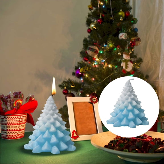 Christmas Tree Shaped Scented Candles, Festive Aroma Wax Candles, Home Bedroom Table Xmas Ornaments, Warm Atmosphere Holiday Decor, Ideal Christmas Surprise Gifts, White Tea Scent, Party Ornament
