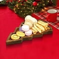 thumbnail image 1 of Christmas Tree Shaped Wood Serving Tray, Charcuterie Board Serving Trays with Rim, Wooden Plates Fruit Sushi Plates, Dessert Plates, Xmas Decoration for Home Party, 1 of 5
