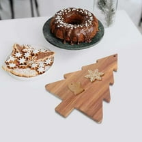 Christmas Tree Shaped Wooden Cutting Board Kitchen Cheese Charcuterie Serving Tray Holiday Party Platter