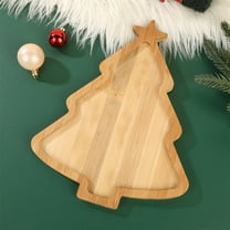 Christmas Tree Shaped Wooden Serving Tray - 10.8" Charcuterie Board for Cheese, Snacks, Appetizers & Desserts - Holiday Platter with Handles, Christmas Decorative Tray
