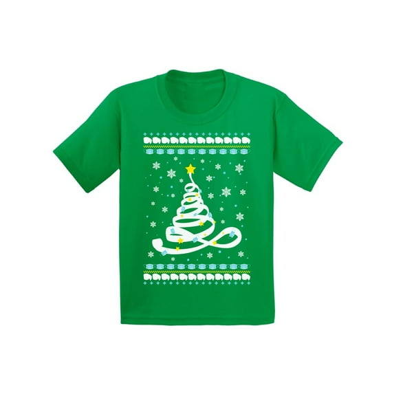 Christmas Tree Shirt for Girls Boys Funny Toilet Paper Tree Merry Xmas Christmas Youth T-Shirt Happy Holidays Tee for Kids Xmas Tree