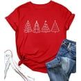 thumbnail image 1 of Christmas Tree Shirt for Women Merry Christmas Printed T-Shirts Short Sleeve Holiday Tee Xmas Gift Tops, 1 of 6