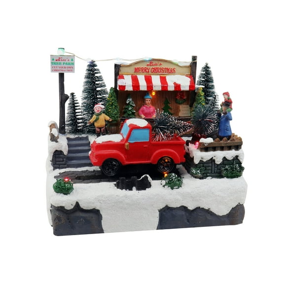 Christmas Tree Shopping | Animated Pre-lit Musical Christmas Village Perfect addition to your Christmas Indoor Decorations & Christmas Village Displays