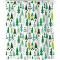 thumbnail image 1 of Christmas Tree Shower Curtain Green Christmas Tree New Year and Merry Christmas Polyester Fabric Bathroom Shower Curtain 72X72 Inches with 12pcs Hooks, 1 of 5