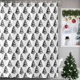 thumbnail image 1 of Christmas Tree Shower Curtains for Bathroom, Waterproof Fabric Bath Curtains Decor, Bath Tub Curtain Black Xmas Pine Trees Winter Farmhouse Decorative Shower Curtain Sets with 12 Hooks, 72x72 Inch, 1 of 8