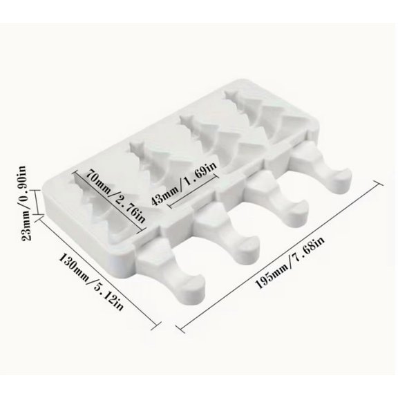 Christmas Tree Silicone Ice Cream Mold - Fun Holiday Popsicle Maker for Kids & Adults