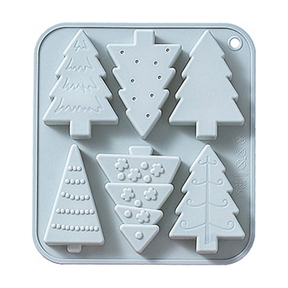 Christmas Tree Silicone Molds, Cake Pans Cookie Trays Handmade Soap Making Molds Also for Chocolate Mold Pudding Jelly Muffin Ice Cube Tray for Christmas Holiday Party Cake Decor