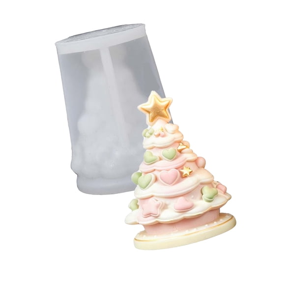 Christmas Tree Silicone Resin Mold, Holiday Tabletop Decor Casting S