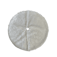 thumbnail image 1 of 30.7 Inch Faux Fur Christmas Tree Skirt White Plush Skirt for Holiday Party Christmas Tree Decorations, 1 of 4