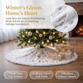 thumbnail image 1 of Christmas Tree Skirt 30.71in Faux Fur Tree Mat with Silver Foil Christmas Tree Print, Festive Tree Base Cover for Living Room Home Holiday Decor by MPOISVA, 1 of 7