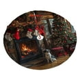 thumbnail image 1 of Christmas Tree Skirt 30" Christmas Fireplace Tree Warm Indoor (12) Xmas Tree Skirts Mat for New Year Holiday Christmas Party Decorations, 1 of 1