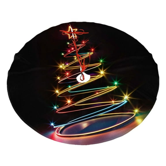Christmas Tree Skirt 30" Christmas Tree Light (34) Xmas Tree Skirts Mat for New Year Holiday Christmas Party Decorations