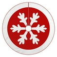 thumbnail image 1 of Christmas Tree Skirt 30 Inch, Snowflake Round Red Tree Skirt, Christmas Tree Skirts for Christmas Party and New Year Party, Xmas Tree Skirt Cover for Christmas Tree Decoration, 1 of 3