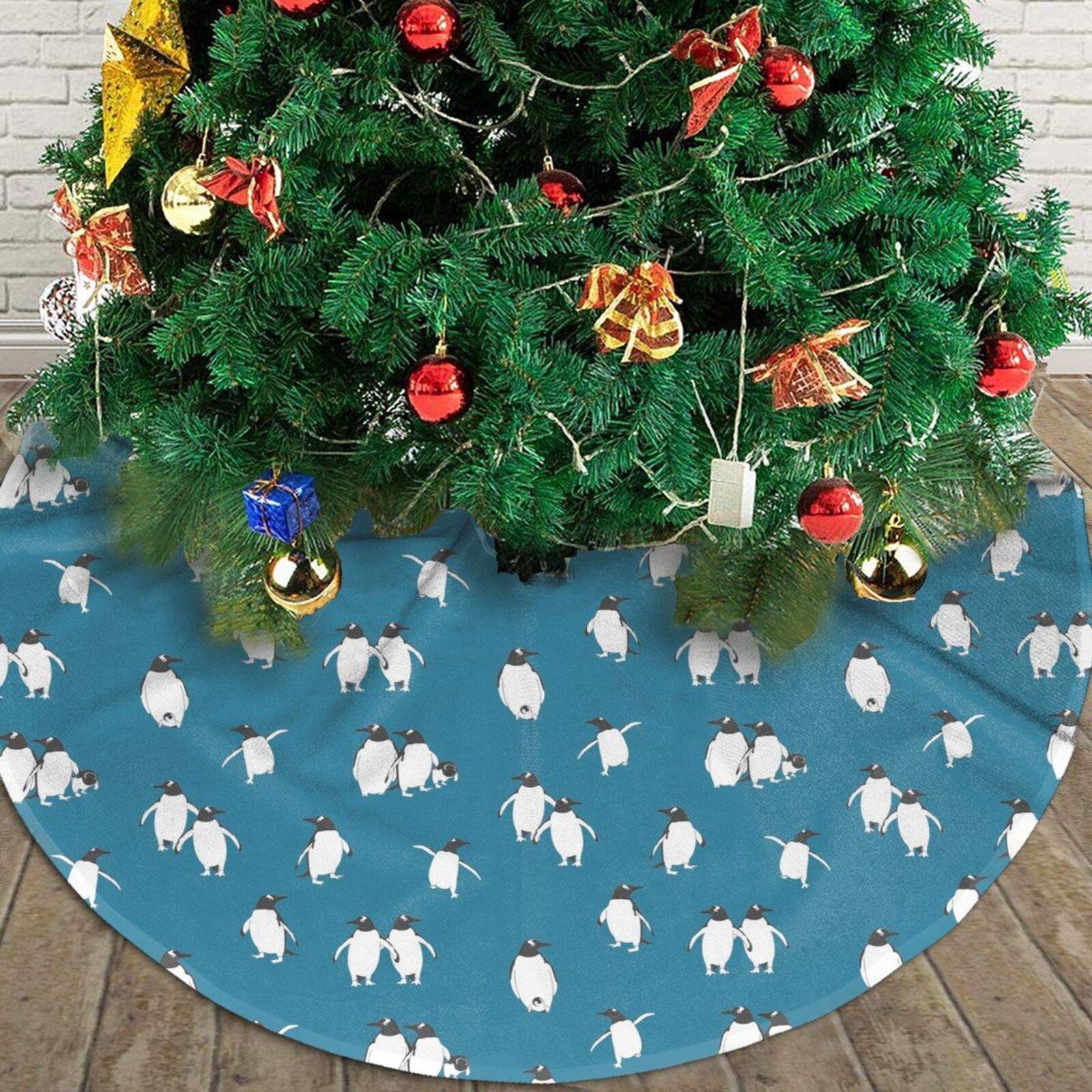 Christmas Tree Skirt, 30" Penguin Atlantic For Christmas Decorations