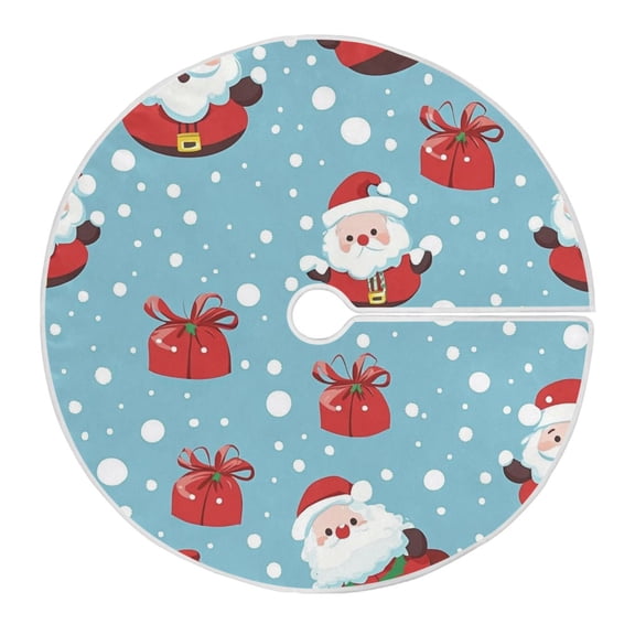 Christmas Tree Skirt 35.4 Inch Adorable Santas Tree Skirt Christmas Tree Mat Decor for Christmas Party Ornaments Decorations