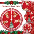 thumbnail image 1 of Christmas Tree Skirt 35.4 Inch, Funny Snowman Tree Skirts Snowman Christmas Decorations Indoor Gnomes Snowflakes Reindeer Winter Xmas Decorations for Home Party Holiday Decor D, 1 of 6