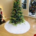 thumbnail image 1 of Christmas Tree Skirt 36/48/60 Inches White Christmas Tree Skirt Soft Fluffy Faux Fur Tree Skirt for Merry Christmas Party Supplies, 1 of 7